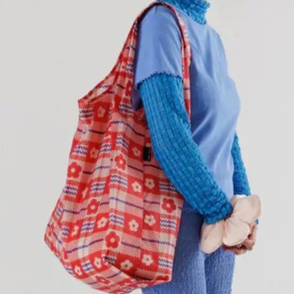 NWT Big Baggu - Flower Market Plaid (Sandy Liang Collab) - Picture 4 of 4
